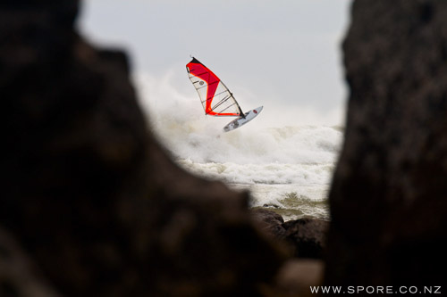 windsurfing photo pungarehu new zealand